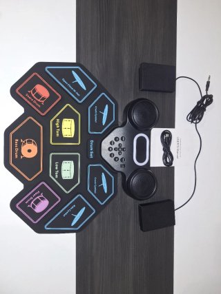 Batería Electrónica Portátil con Baquetas
