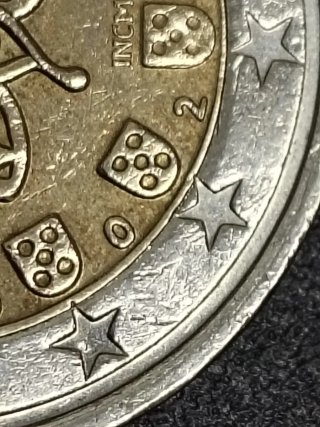 2 Euros Portugal 2002 Con Errores