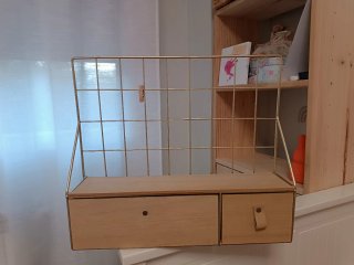 Estantería de pared madera y metal