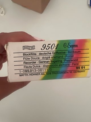 Flauta dulce Hohner de madera