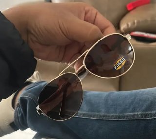 Gafas de sol Fossil aviador plateadas