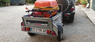 Remolque Erdé 102 con cuba de 200l