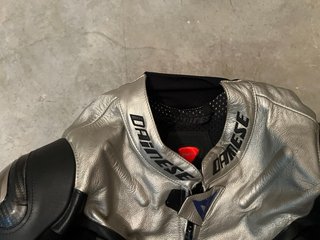 Traje Moto Dainese Plata/Negro/Azul