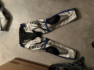 Traje Moto Dainese Plata/Negro/Azul