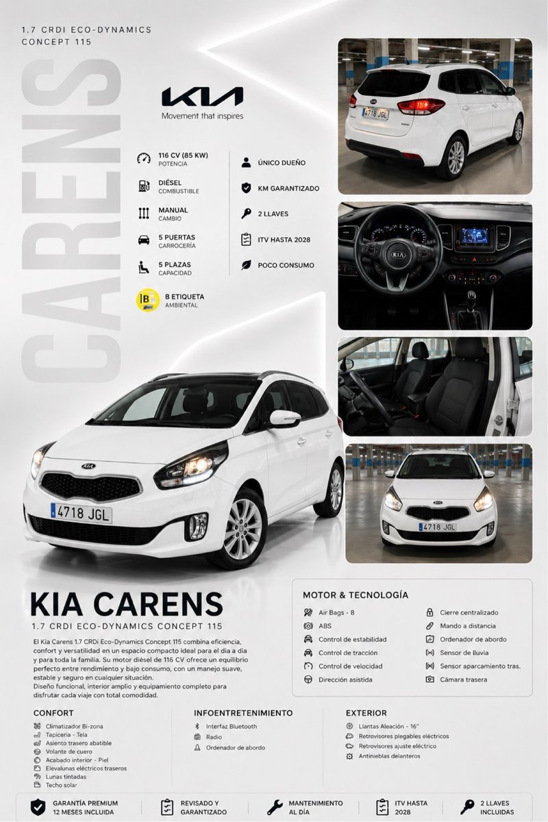 KIA Carens UNICO DUEÑO + LIBRO DE REVISIONES - foto 1