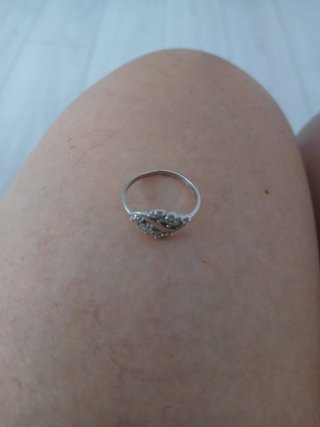 Anillo plata con piedras cristal