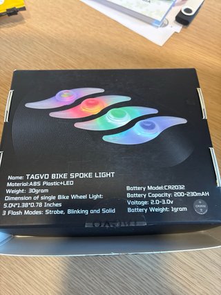 Luces LED para radios de bicicleta. 8 unidades