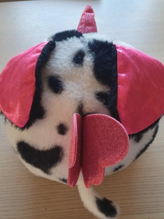 Peluche unicorno con cuore e corno glitter