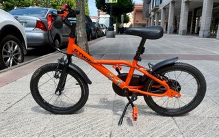 Bicicleta Infantil B'Twin 16 Naranja.