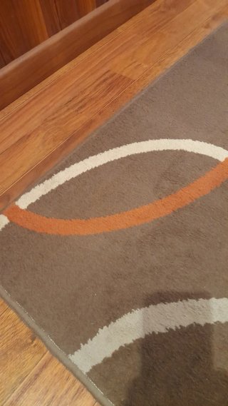 Alfombra de salón marrón y Blanco