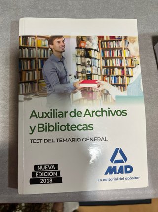 Temario de Archivos y bibliotecas + test  Mad edit