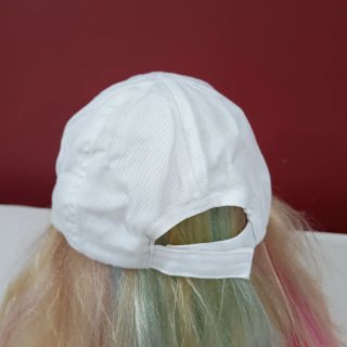 Boné Branco Infantil com Estrela Rosa – Tamanho 50