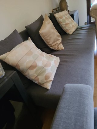 Sofá Cama Gris con Almacenaje