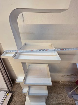 Expositor estantería metal blanco