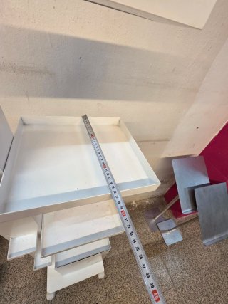 Expositor estantería metal blanco