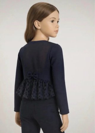 Bolero giacca bambina blu 7/8 anni