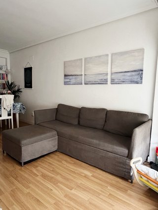 Sofá IKEA Bråthult gris oscuro con chaise longue