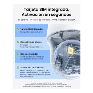Cámara Reolink 4G LTE 4MP con panel solar NUEVO