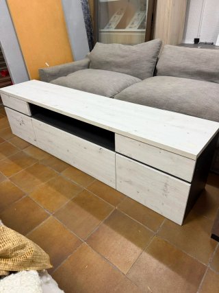 MUEBLE DE SALÓN MADERA BLANCO MODERNO NUEVO