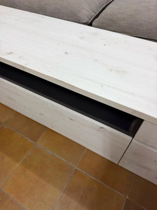 MUEBLE DE SALÓN MADERA BLANCO MODERNO NUEVO