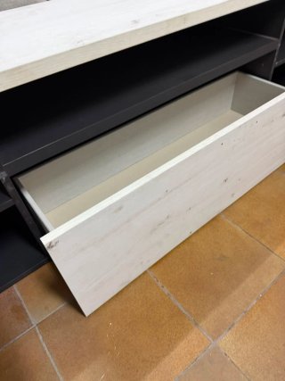 MUEBLE DE SALÓN MADERA BLANCO MODERNO NUEVO