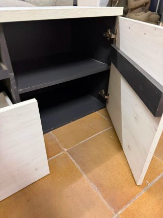 MUEBLE DE SALÓN MADERA BLANCO MODERNO NUEVO