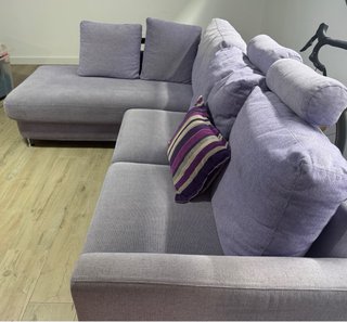 Sofá chaise longue lila 240x165
