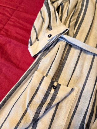 Vestido/Túnica Listrado, manga ¾