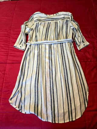 Vestido/Túnica Listrado, manga ¾