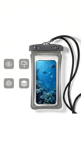 Funda Móvil Universal Impermeable con Cordón