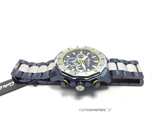 reloj pulsera premium unisex carlo colucci round stainless steel watch blau/silber
