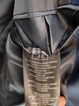 Traje completo hombre azul