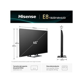 Hisense 65E8Q Mini LED Smart TV 144Hz