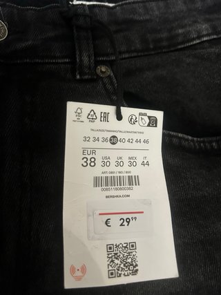 Pantalones vaqueros Bershka negros