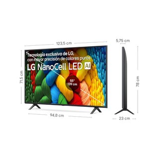 LG 55NANO80A6B televisor 55" 4K NanoCell