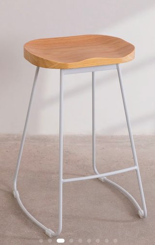 Banqueta Neicol Sklum Madera Blanca 65cm