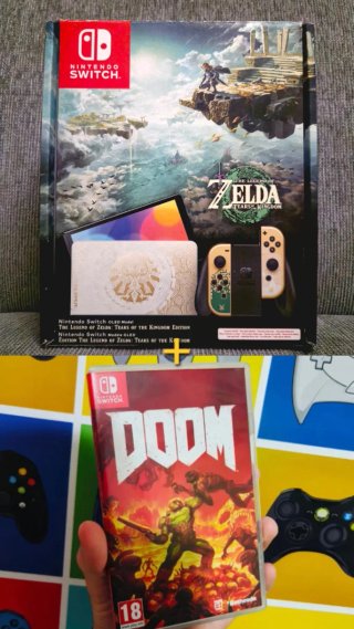 Nintendo Switch OLED Zelda + Doom