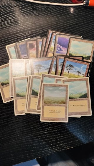 107 Cartas Magic manas Antiguos variados