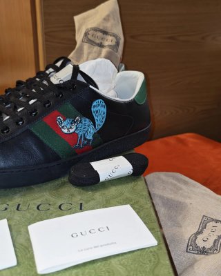 Gucci Ace Freya Hartas 'Black'