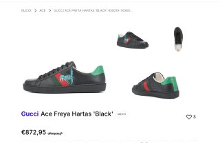 Gucci Ace Freya Hartas 'Black'