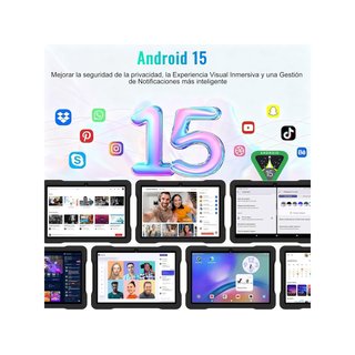 Tablet Android 15 da 10'' 30GB Nero per Bambini UJJ