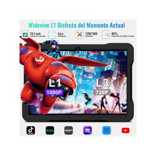Tablet Android 15 da 10'' 30GB Nero per Bambini UJJ