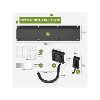 Housolution soporte pared bicicleta acero robusto