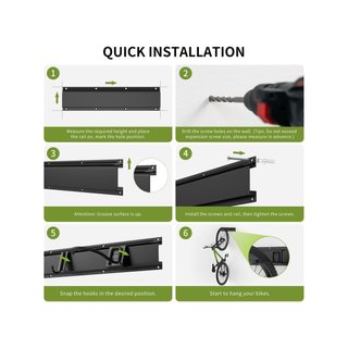 Housolution soporte pared bicicleta acero robusto