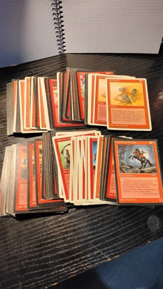 88 Cartas Magic Rojas Antiguas