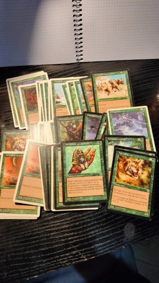 52 cartas magic verdes antiguas