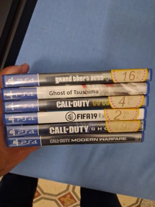 PS4 Juegos: GTA V, Ghost of Tsushima, FIFA 19, CoD