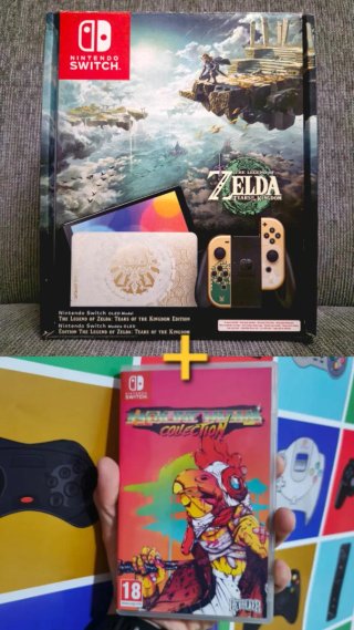 Nintendo Switch OLED Zelda + Hotline Miami 1 y 2