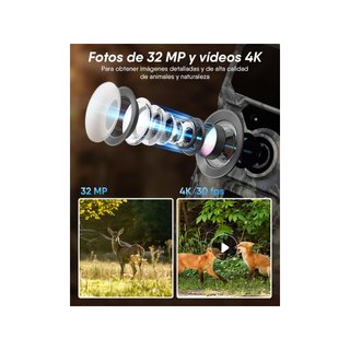 Rollei 32GB cámara de caza 4G 4K visión nocturna