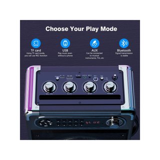 - JYX Altavoz karaoke portátil luces bluetooth